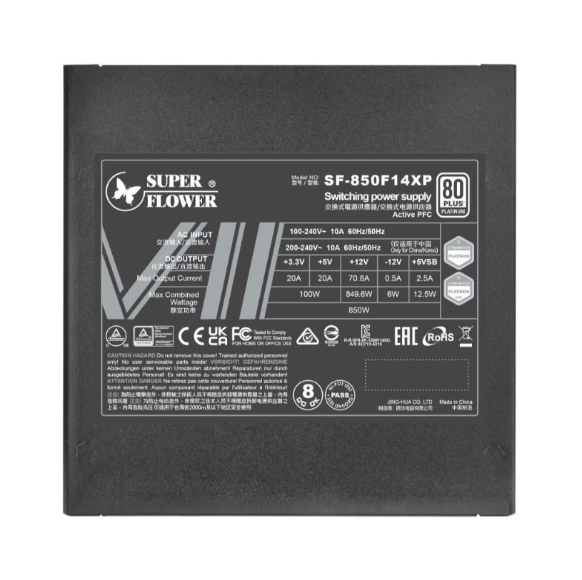 Super Flower Leadex VII XP PRO 850W 80+ Platinum SF-850F14XP Power Supply Black