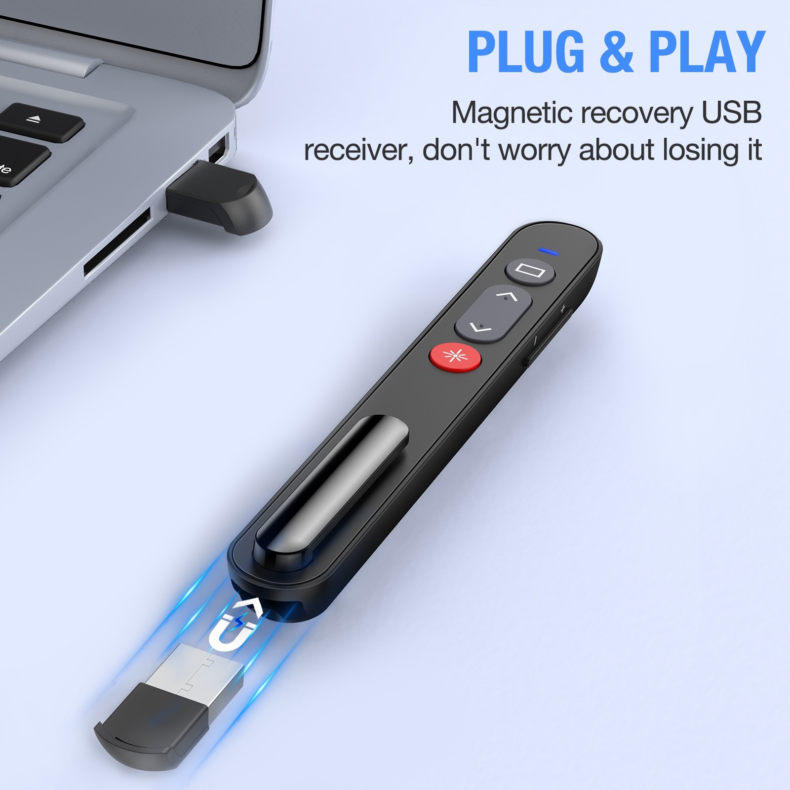 Presentation Cicker Wireless Presenter Remote PowerPointer Clicker Laser Pointer