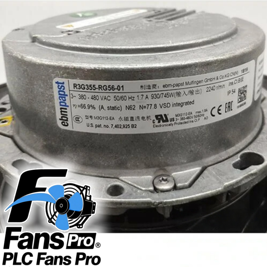 1PCS New Ebmpapst R3G355-RG56-01 380-480V Machine Room Air-Conditioning Fan