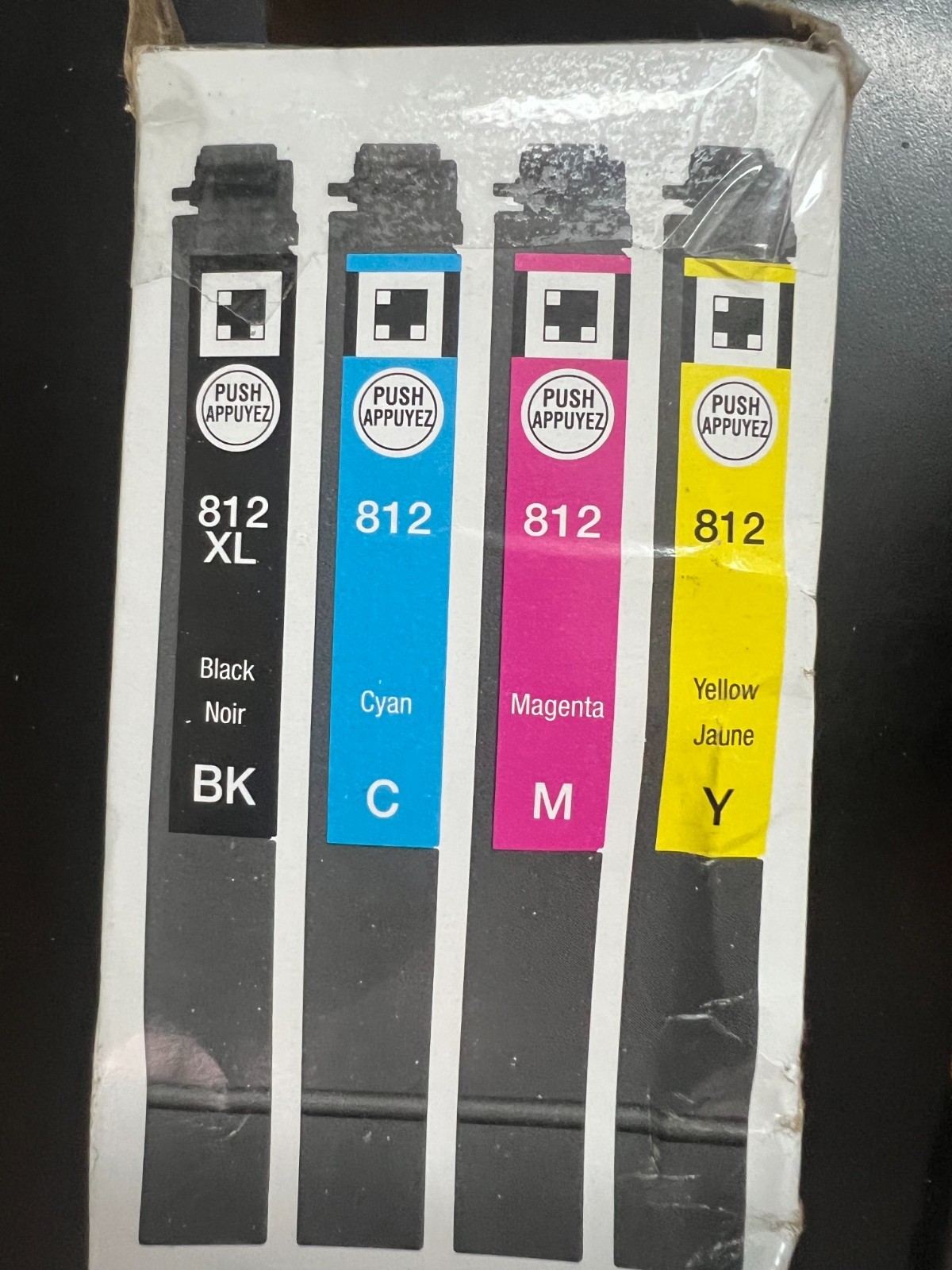 Epson 812XL Black & 812 Color Ink Cartridges T812XL-BCS Genuine 8869