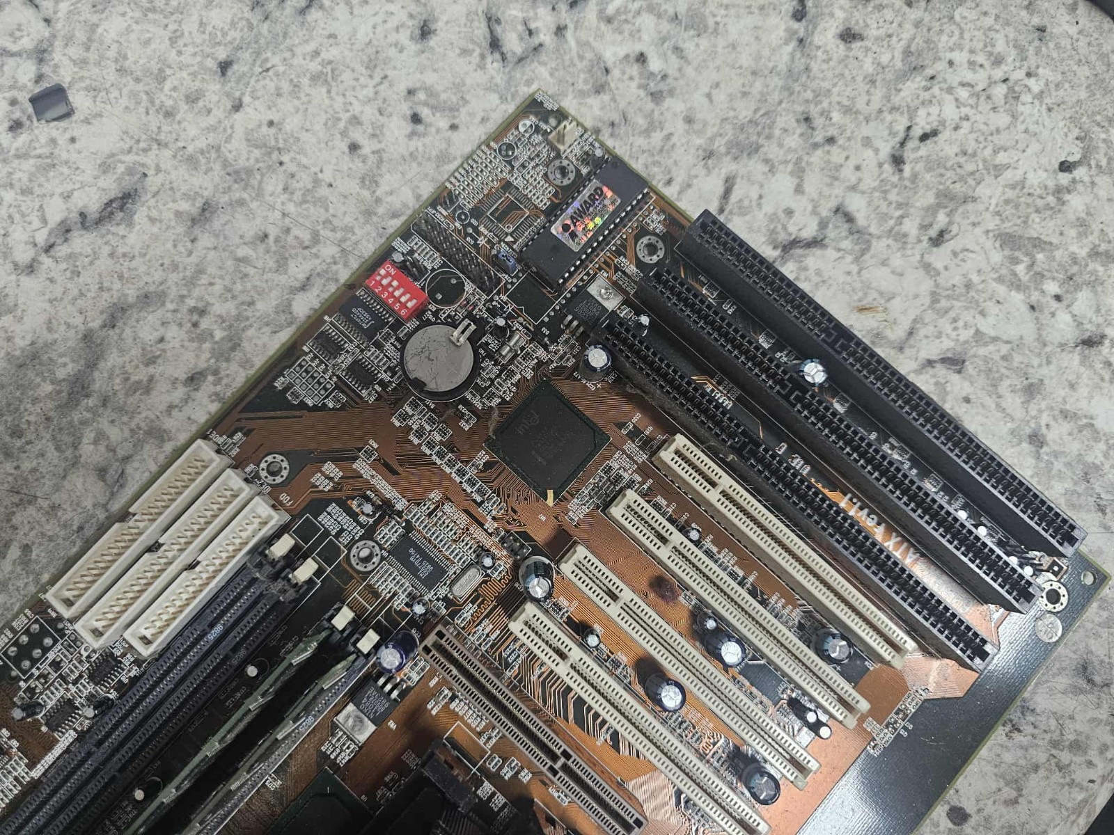 Super Slot1 Motherboard Retro 646BX-ATX SL2U7 PentiumII 450 MHz PCI ISA AGP +