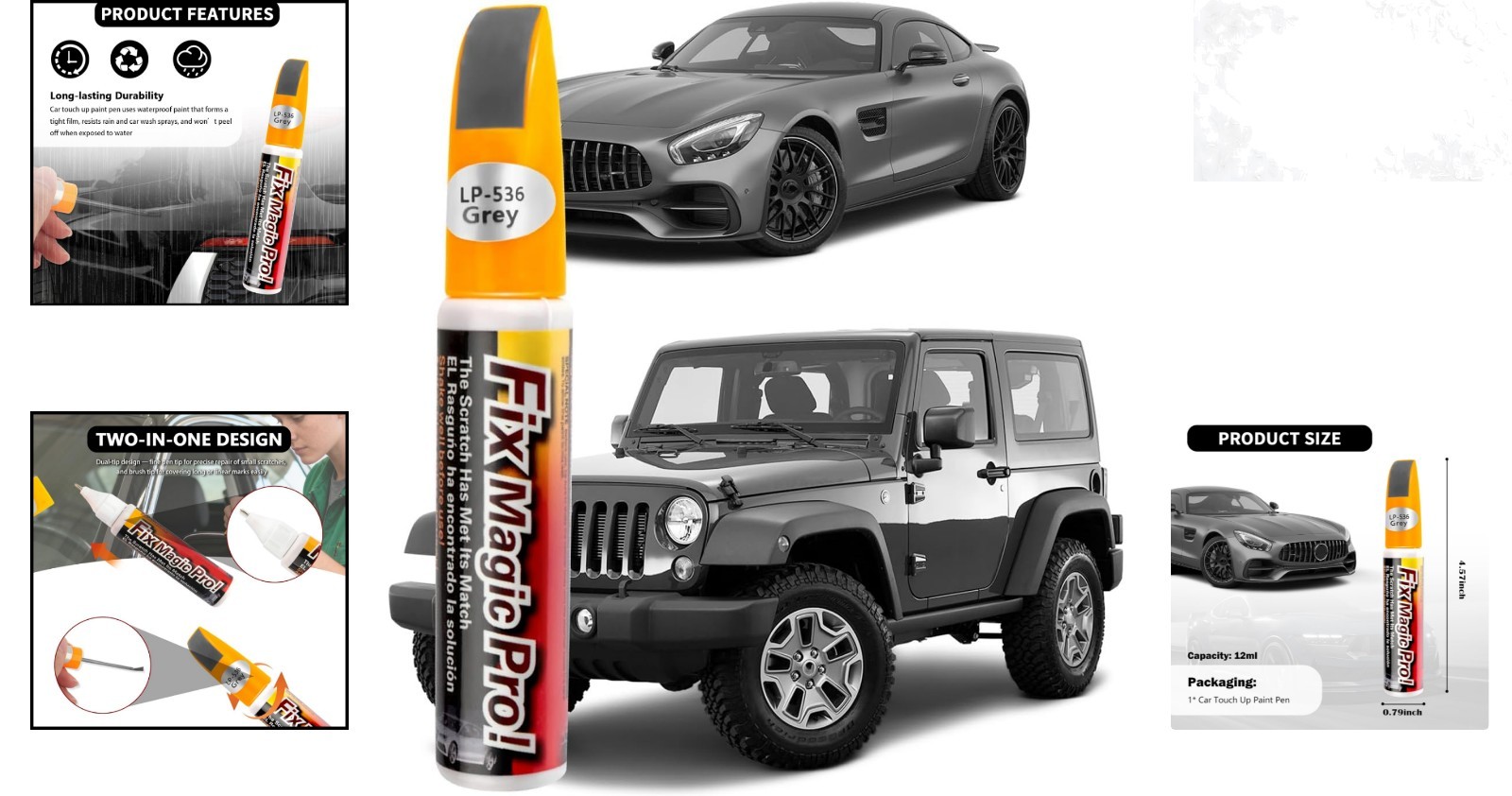 Touch Up Paint for Cars,2-in-1 Car Paint Scratch Repair Pen with Brush & Nib …