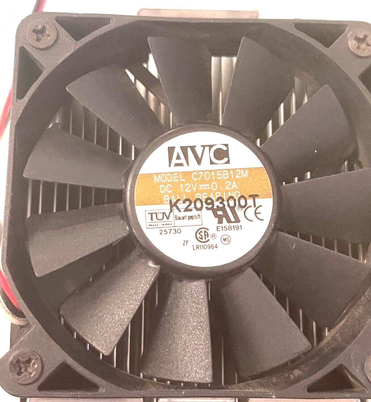 WORKING PULLS 2.75″ x 3.25″ x 1.5″ ALUMINUM HEATSINK & AVC 12V FAN RM2-CMP13