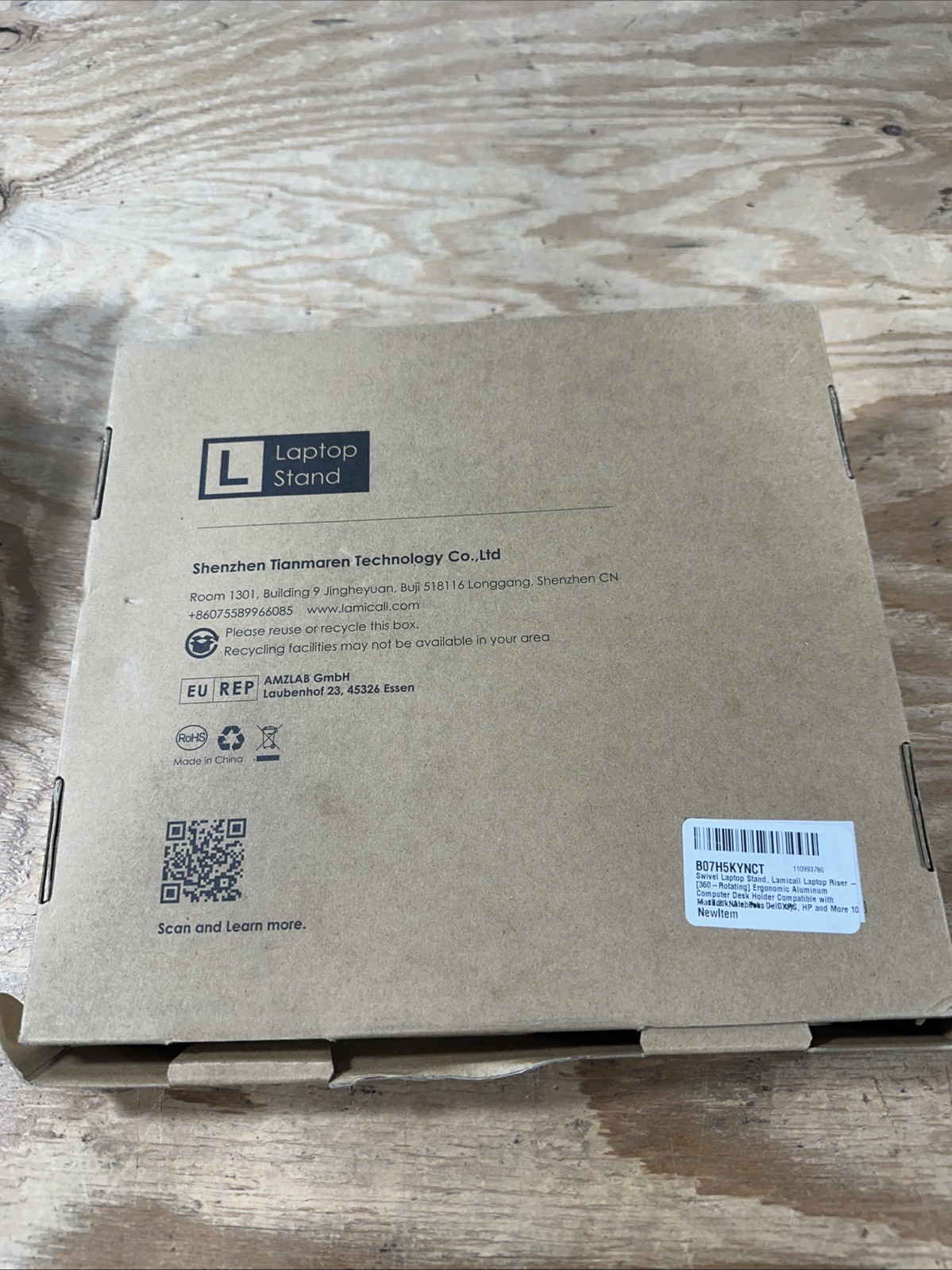 Lamicall “L” Silver 360 Rotatable Laptop Stand L- Opened Box