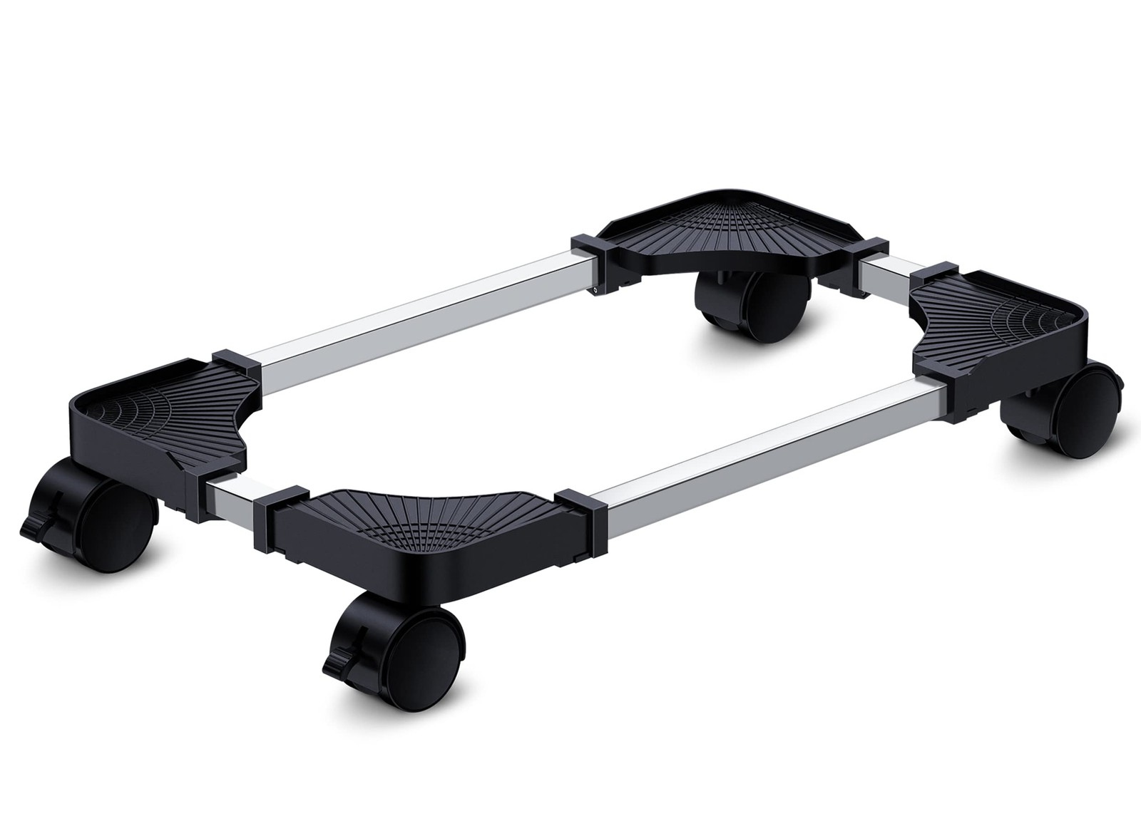 Adjustable Computer Tower Stand Mobile PC CPU Holder Cart Riser with Wheels