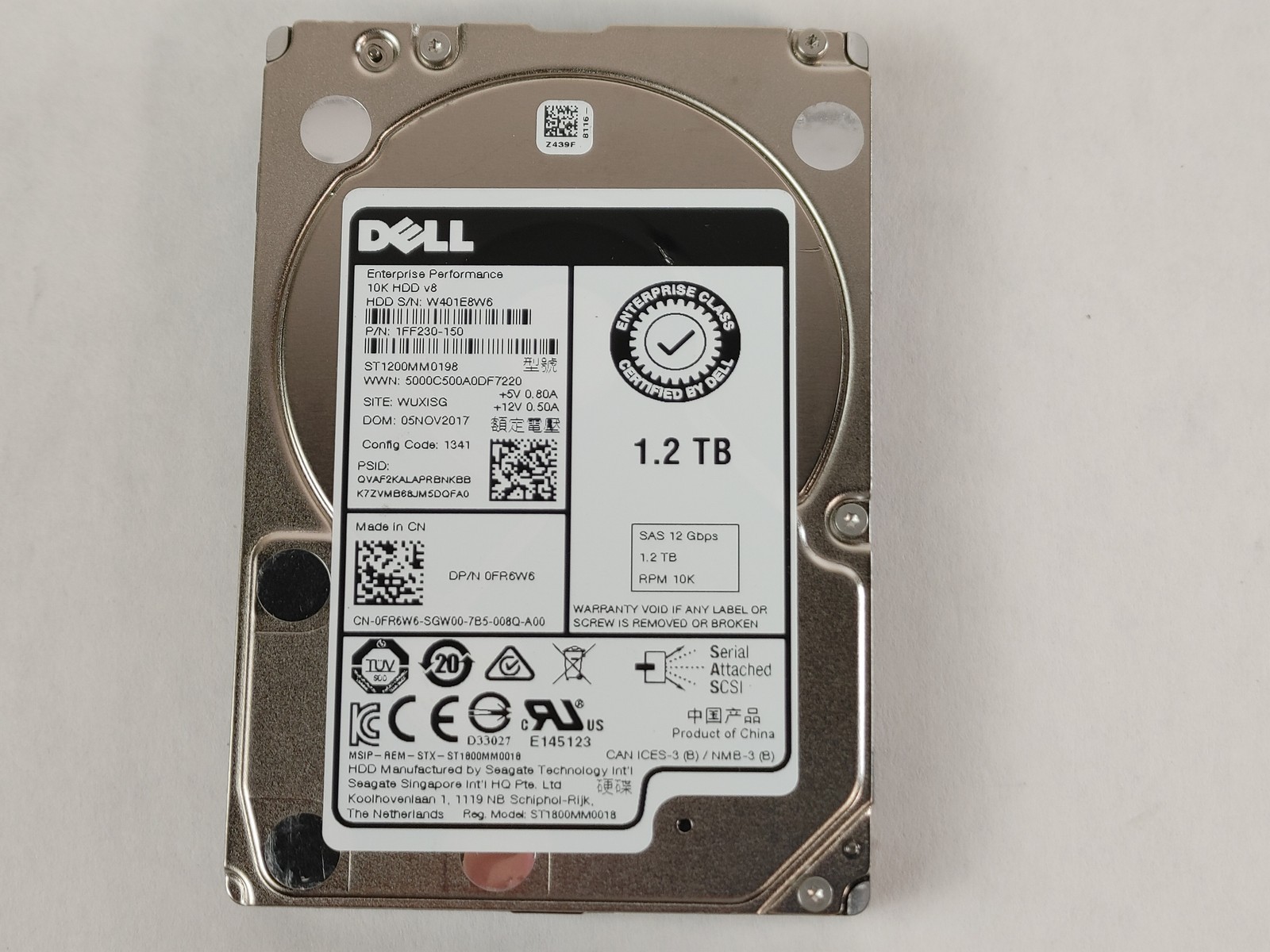 Lot of 2 Seagate Dell ST1200MM0198 1.2 TB SAS 3 2.5 in Enterprise Drive