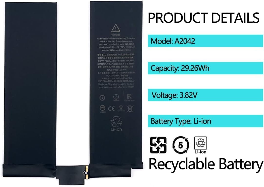 Internal Battery Replacement A2042 For iPad Pro 11″ 2018 A1980 A1979 A2013 A1934