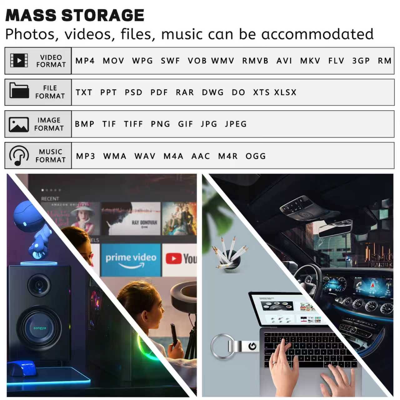 512GB Flash Drive Memory Stick Storage Metal Waterproof Thumb Drive Pendrive