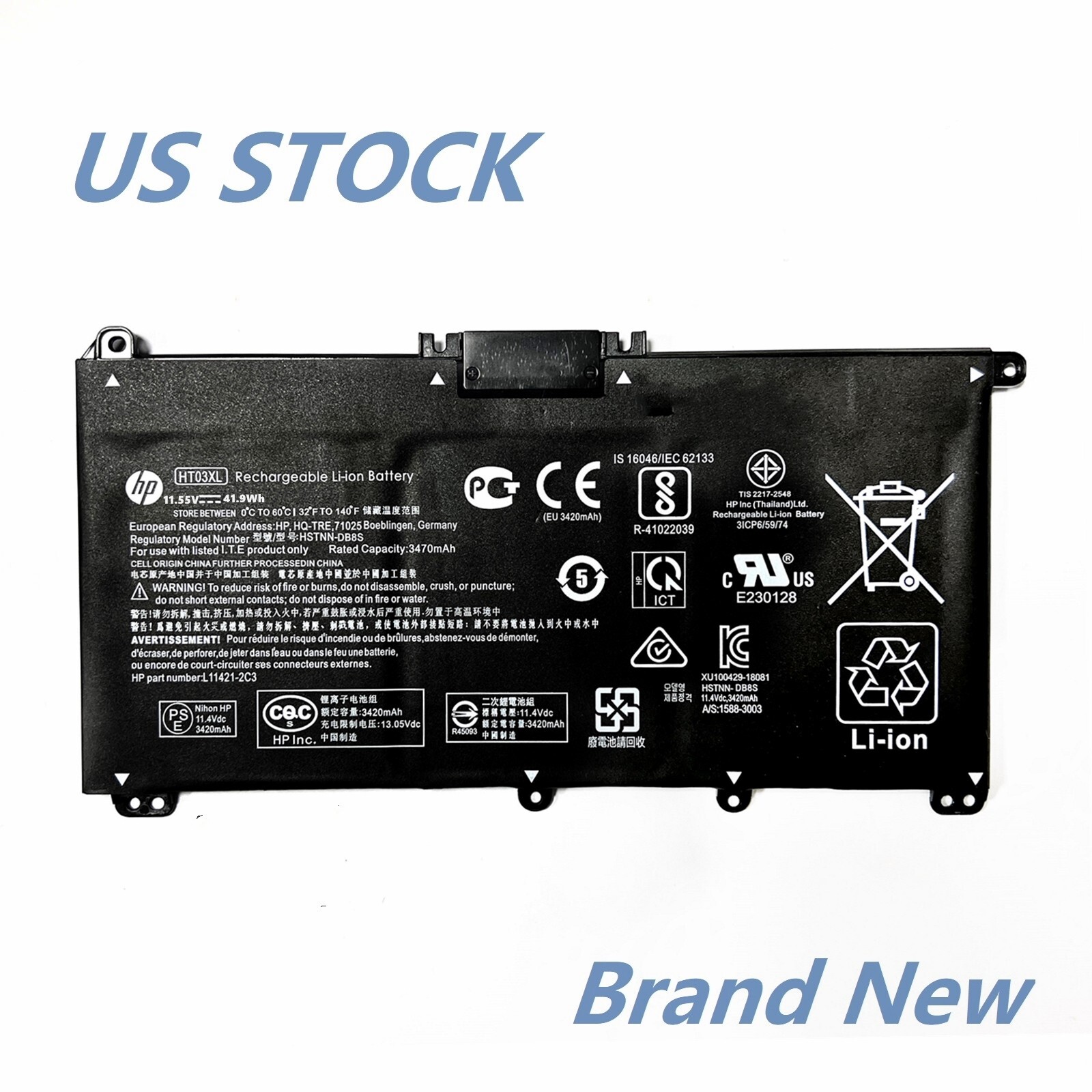 Genuine OEM HT03XL Battery for HP Pavilion L11421-2C2 L11119-855 15-CS 15-DA US