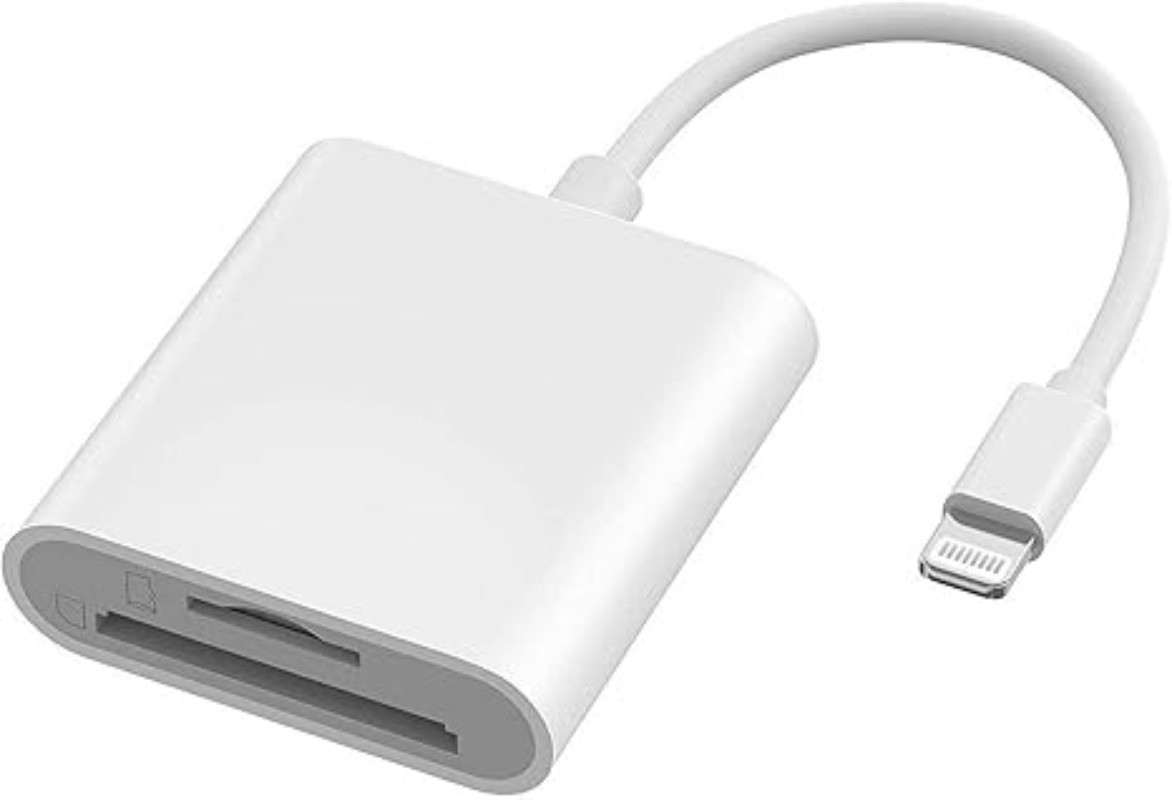 2in1 Micro SD/TF Dual Slot Memory Card Reader for iPhone iPad Camera Adapter Lot