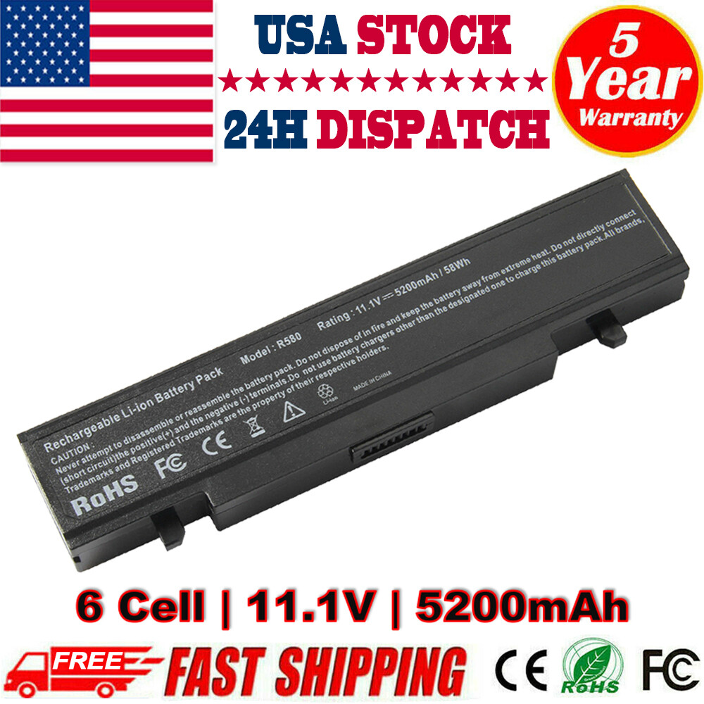 5200mAh AA-PB9NS6W Battery for Samsung NP-R540 Q430 R480 R580 R468 AA-PB9NC6B