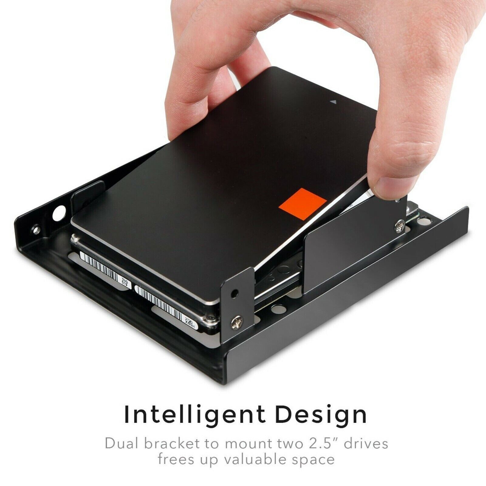 Dual Mounting 2.5″ to 3.5″ Bay SSD Metal Hard Drive HDD Bracket Adapter Dock