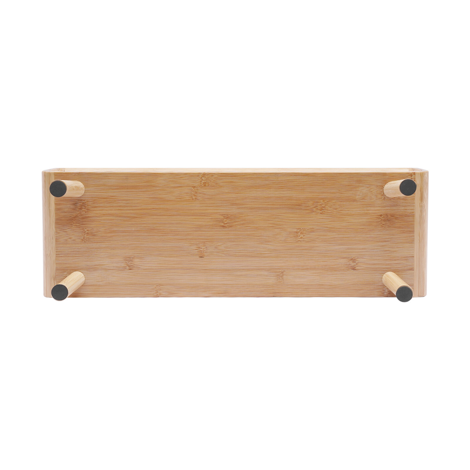 Bamboo Monitor Stand With Drawer & Back Baffle 4.5in Height Riser