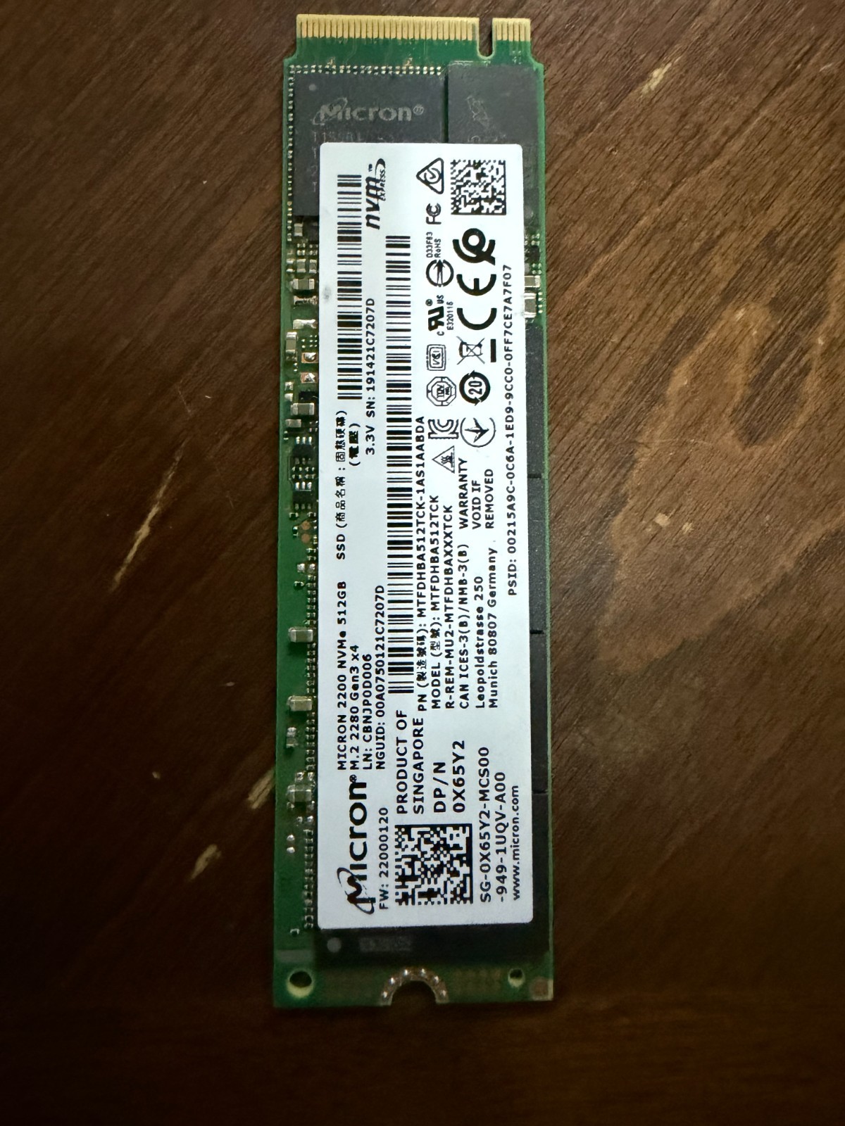 SSD M.2 NVMe: Different brands and capacities