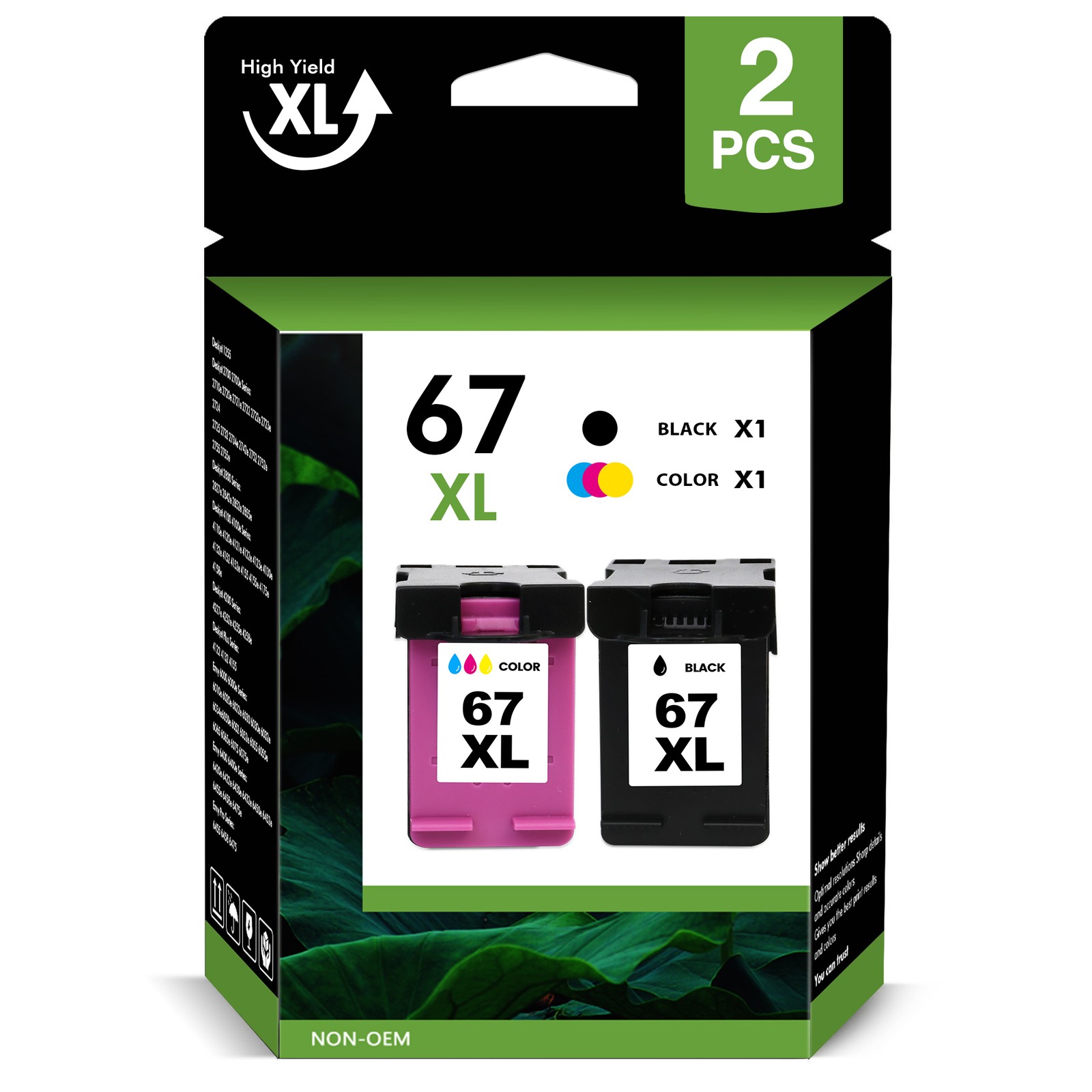 67XL Ink Cartridge for HP Ink 67 Deskjet 2700e 2752e 2755e 4155e Envy 6055e 6455