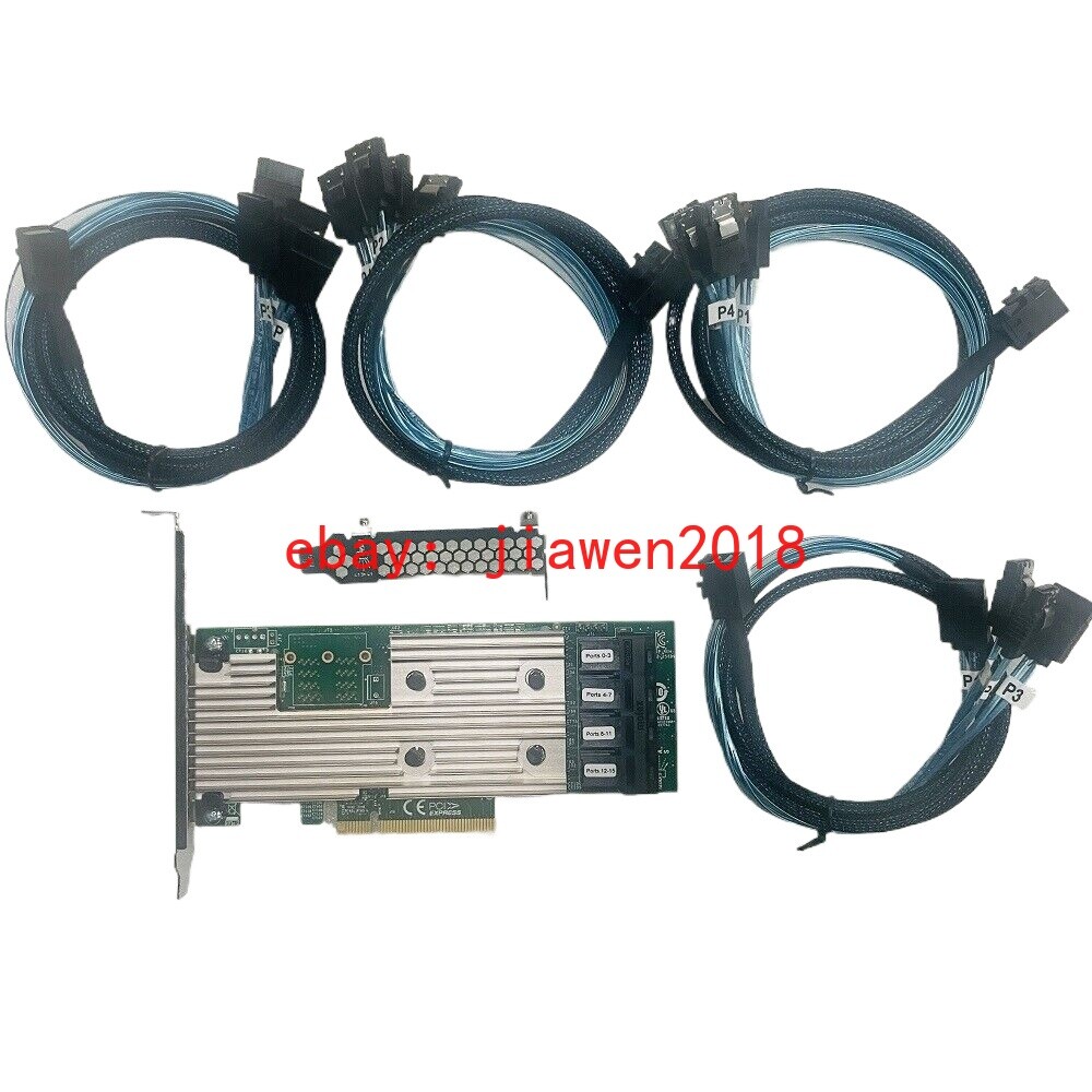 LSI 9305-16i SATA SAS 12Gbs Controller card PCIe 3.0 x8 IT-Mode 4* 8643 SATA