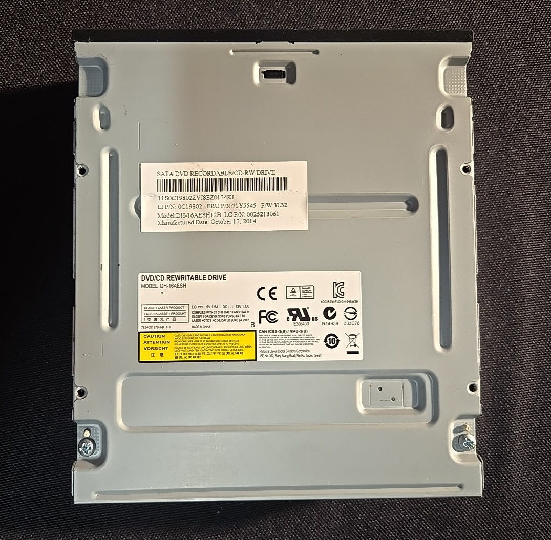 Lenovo 71Y5545 SATA Dual Layer DVD±RW Rewritable Drive Philips Lite-On DH-16AESH