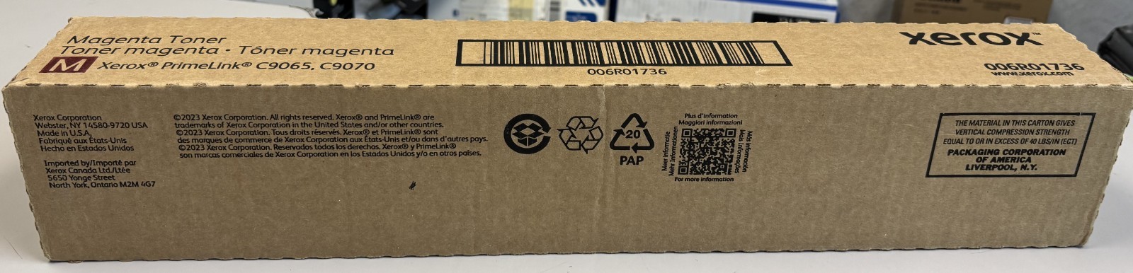 Xerox Genuine 006R01736 Magenta toner C9065 C9070 OEM 6R1736 Original Sealed Box