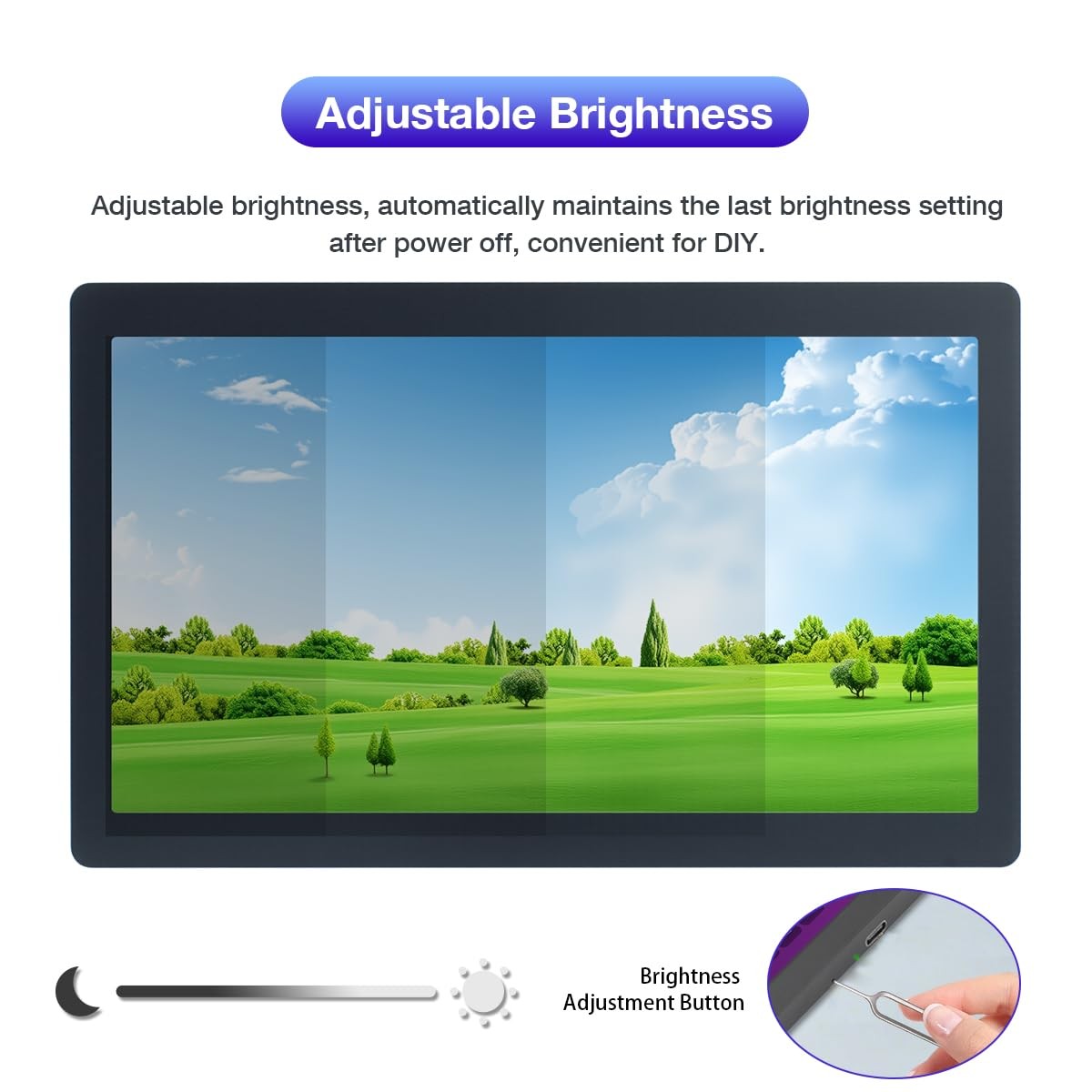 7 Inches USB C Mini Monitor 1024×600 IPS LCD Display Type C Secondary Screen …