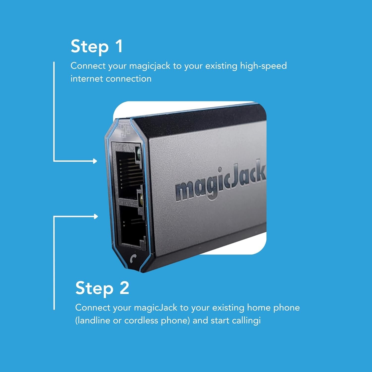 magicJack VOIP Adapter – Unlimited US & Canada Calls No Monthly Fees