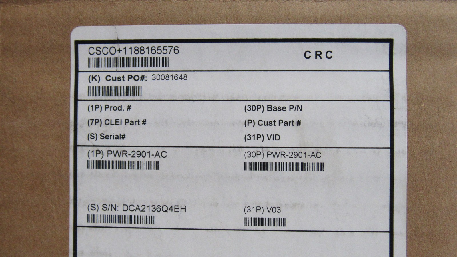 * NEW Cisco 2901/K9 2900-Series Integrated Services Router