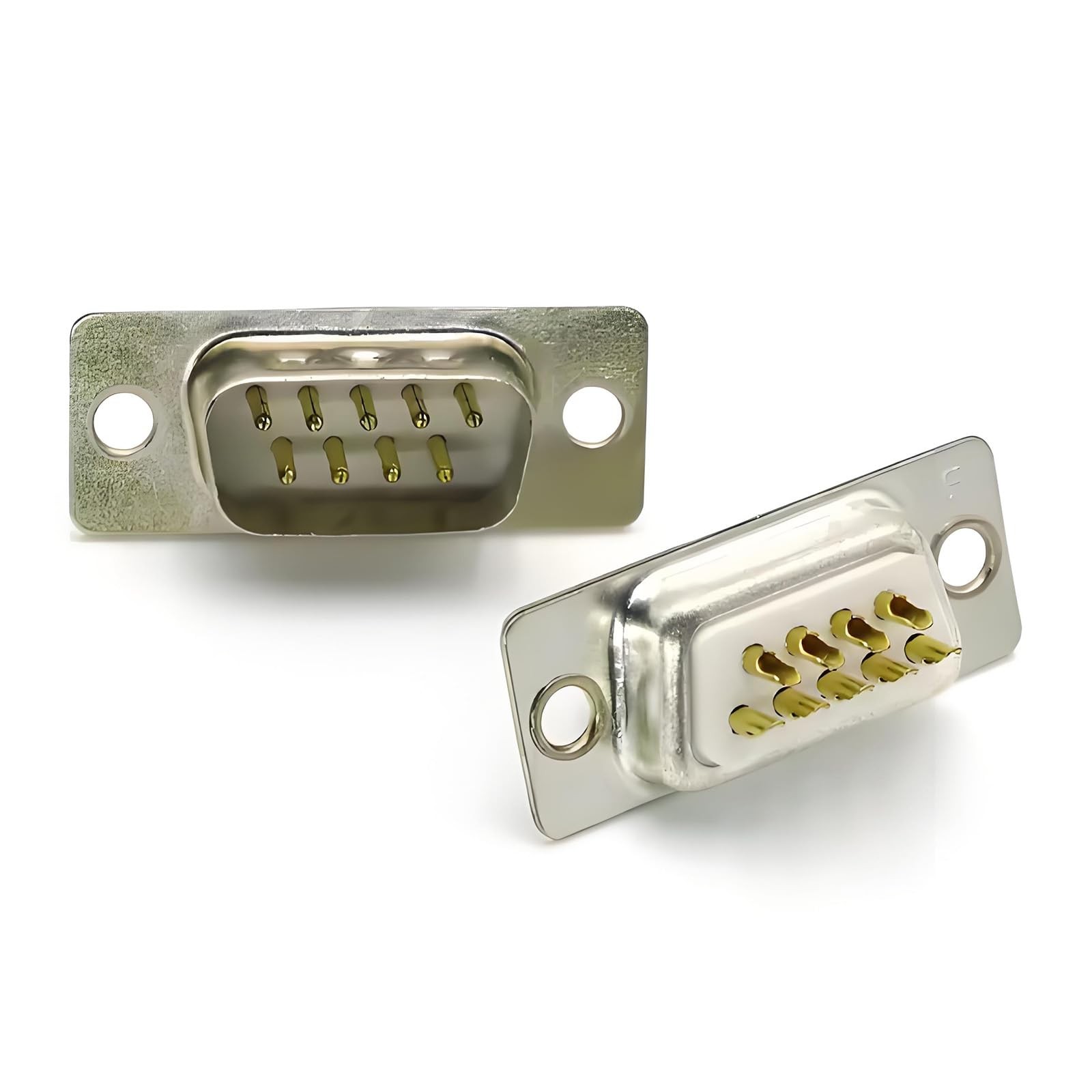 20 PCS DB9RS232 DSub Serial Solder Connector Gold Plated 9 Pin Coupler Set