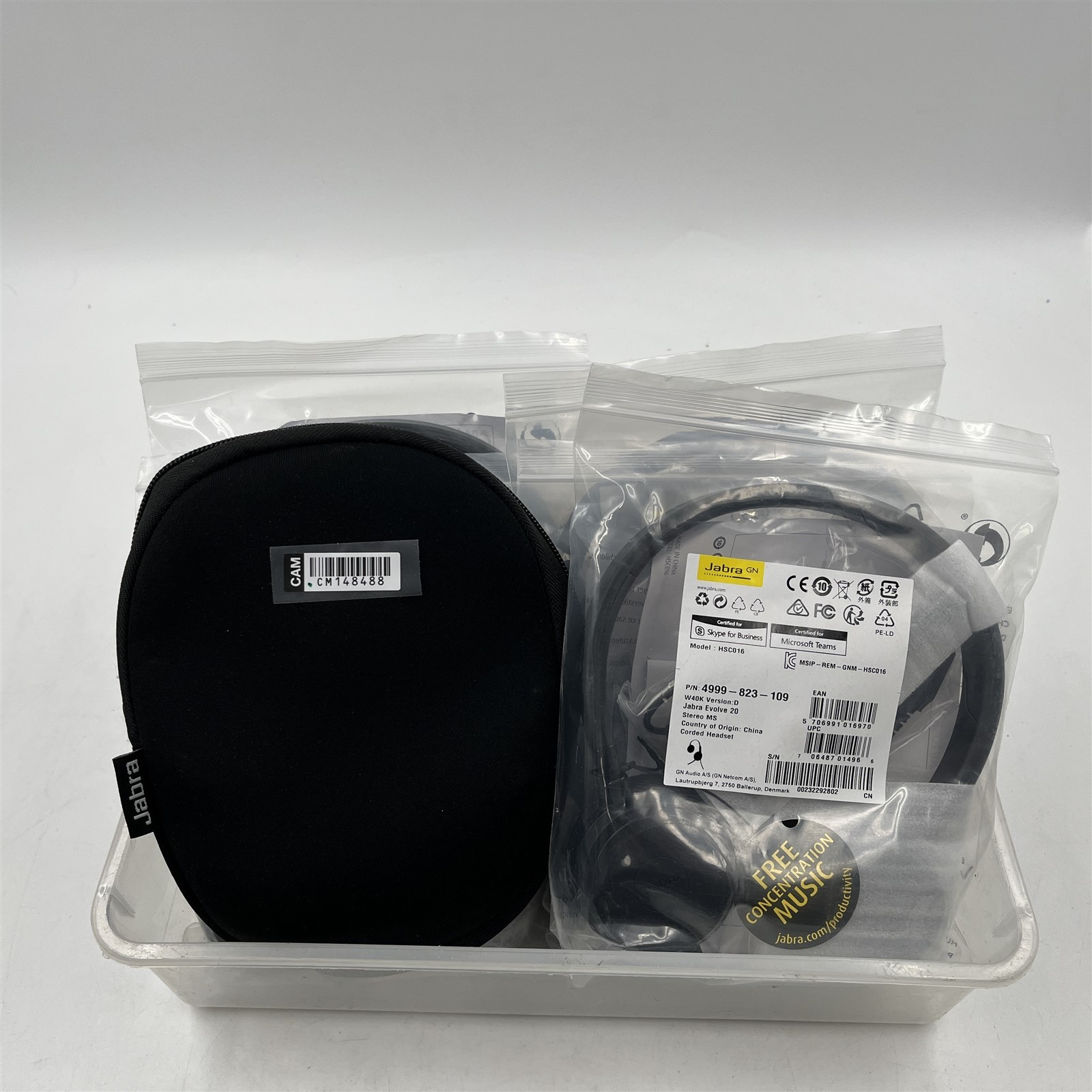 Lot of 6 Jabra Headsets x5 HSC016 Stereo & x1 HSC060 Mono