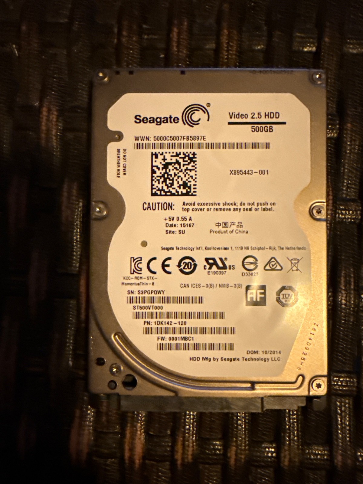 seagate video 2.5 hdd 500GB