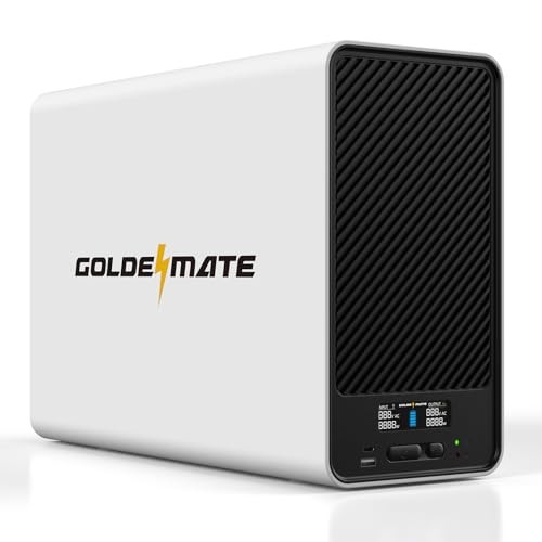 GOLDENMATE 1500VA 1000W Lithium UPS Battery Backup LiFePO4
