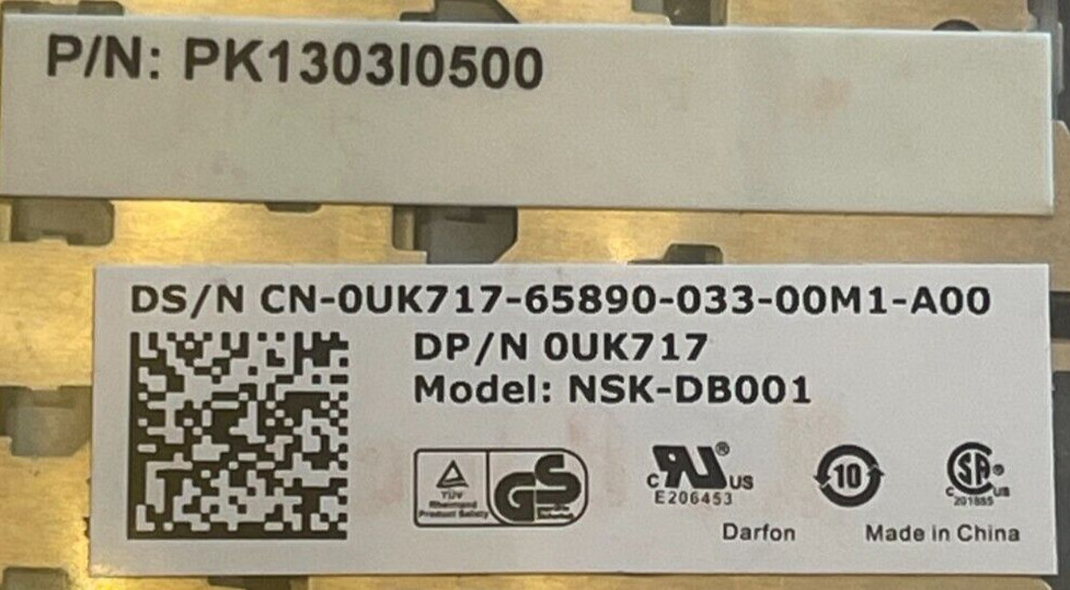 DELL LATITUDE E6400, E5500, E6500 OEM US BLACK KEYBOARD, UK717