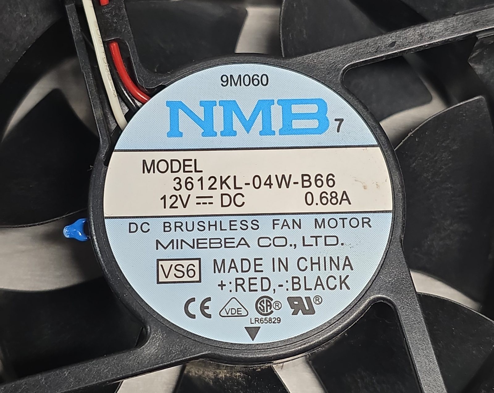 NMB 3612KL-04W-B66 12V DC Brushless Cooling Fan 0.68A Minebea