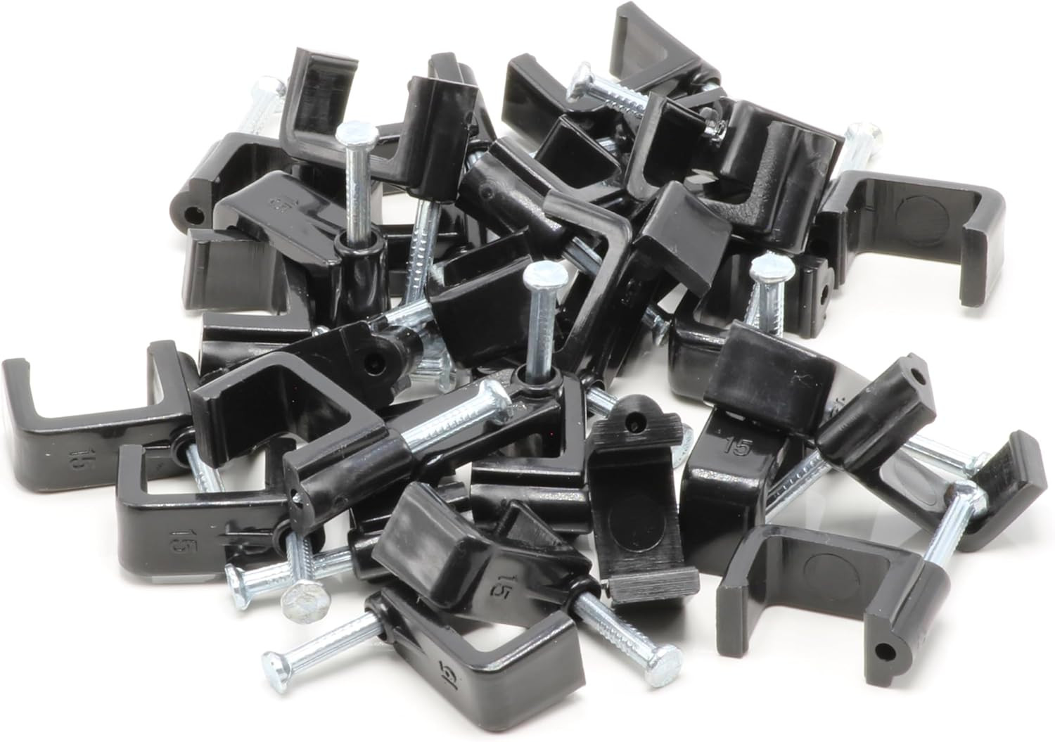 THE CIMPLE CO Dual Coaxial Cable Clips 1/2 in – Indoor/Outdoor Cable Fasteners f
