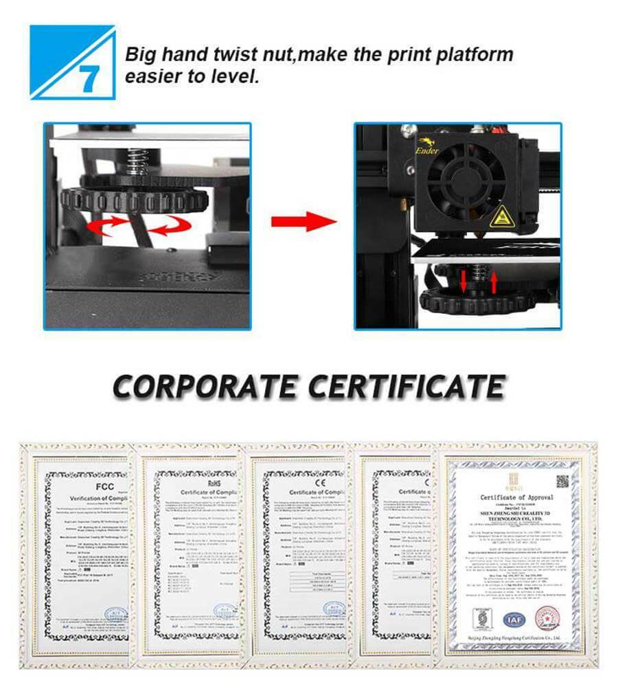 Creality Ender 3 3D Printer Fully Open Source with Resume Printing 220x220x250mm