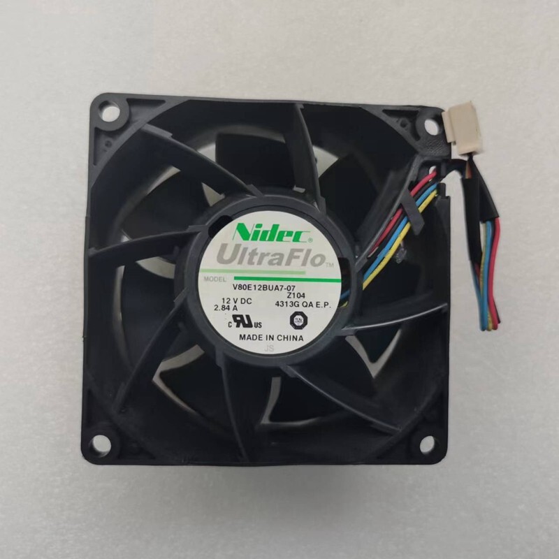 NIDEC V80E12BUA7-07 DC12V 2.84A 8CM 8038 4-PIN PWM Cooling Fan