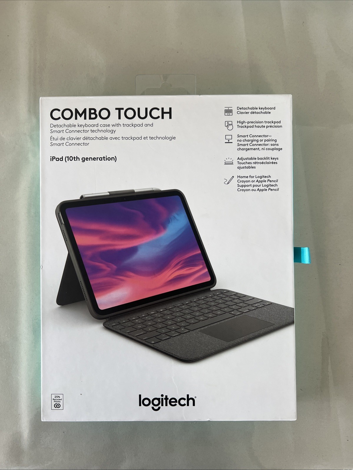 Logitech COMBO TOUCH iPad (10th Gen) Detachable Keyboard Case 920-013292