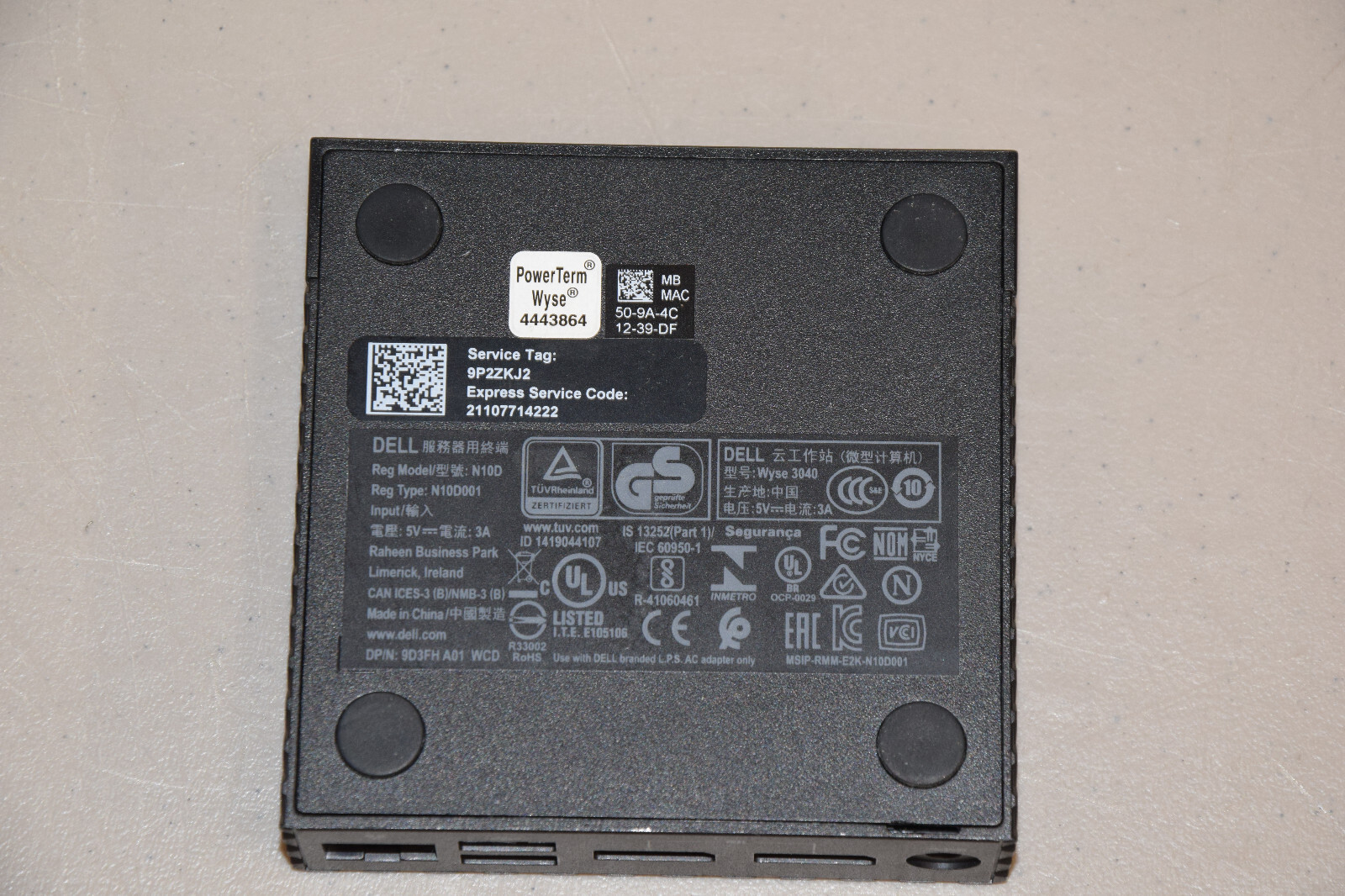 Dell Wyse 3040 Thin Client Intel Atom x5-Z8350 1.44GHz Quad Core 2GB DDR3 16GB