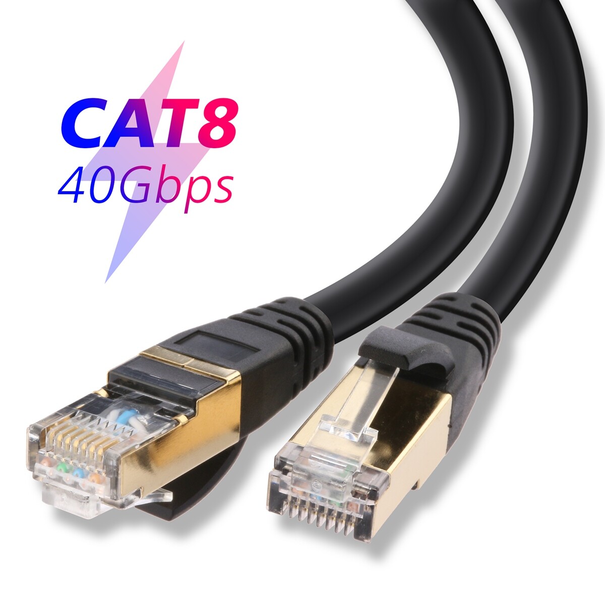 CAT8 Ethernet Cable Network Patch lan RJ45 Cord Lot 6ft 10ft 15ft 30ft 50ft 66ft