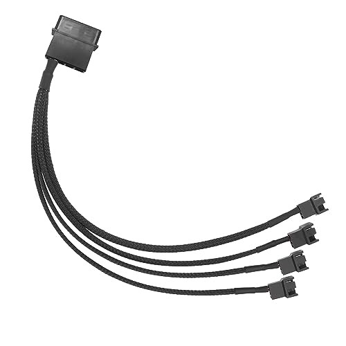 Gavemi Molex to 4 Pin Fan Adapter for 3 Pin 4 Pin PC Case 12V Cooling Fans Mo…