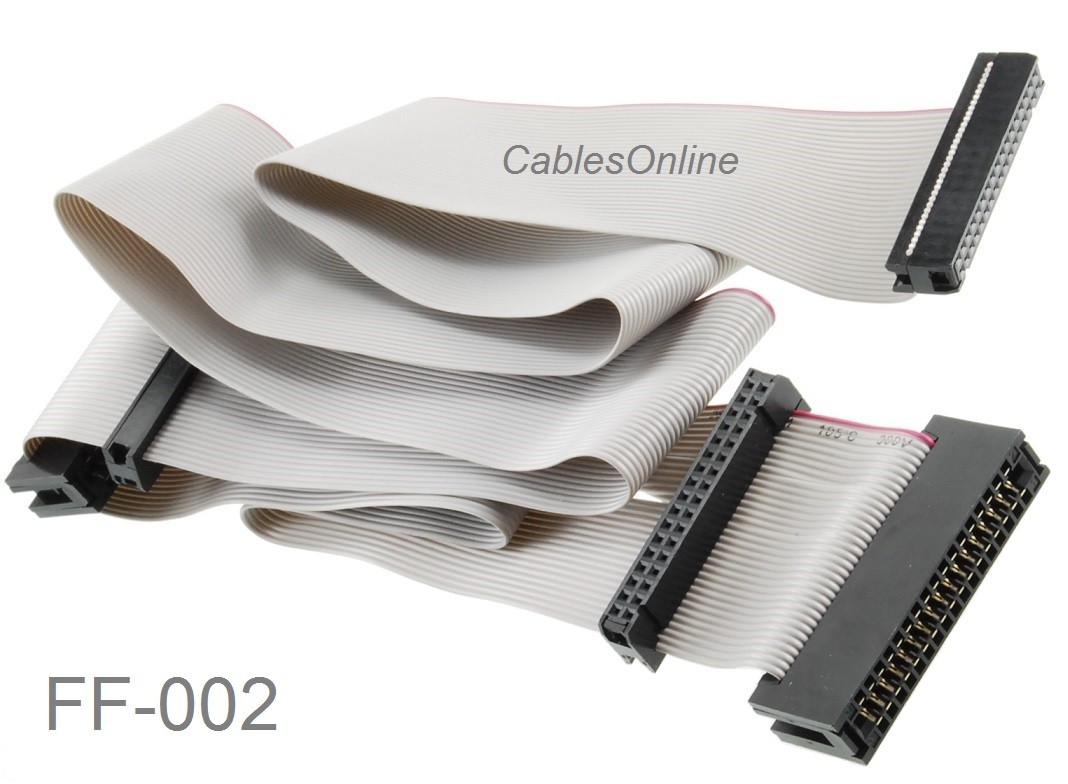 36″ Universal 34-Pin Floppy Drive Ribbon Cable for 3.5″ and/or 5.25″ Drives