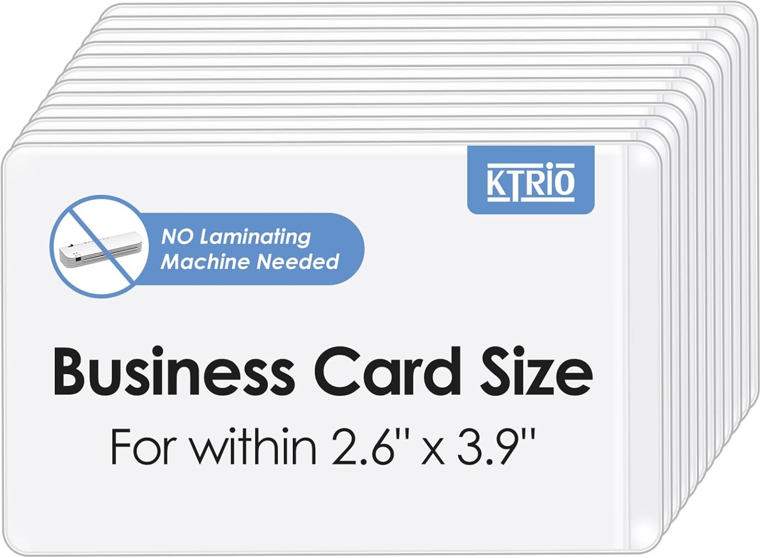 30 Pack Self Sealing Laminating Pouches, 2.6” x 3.9”, 10 Mil Thick Self Adhesive