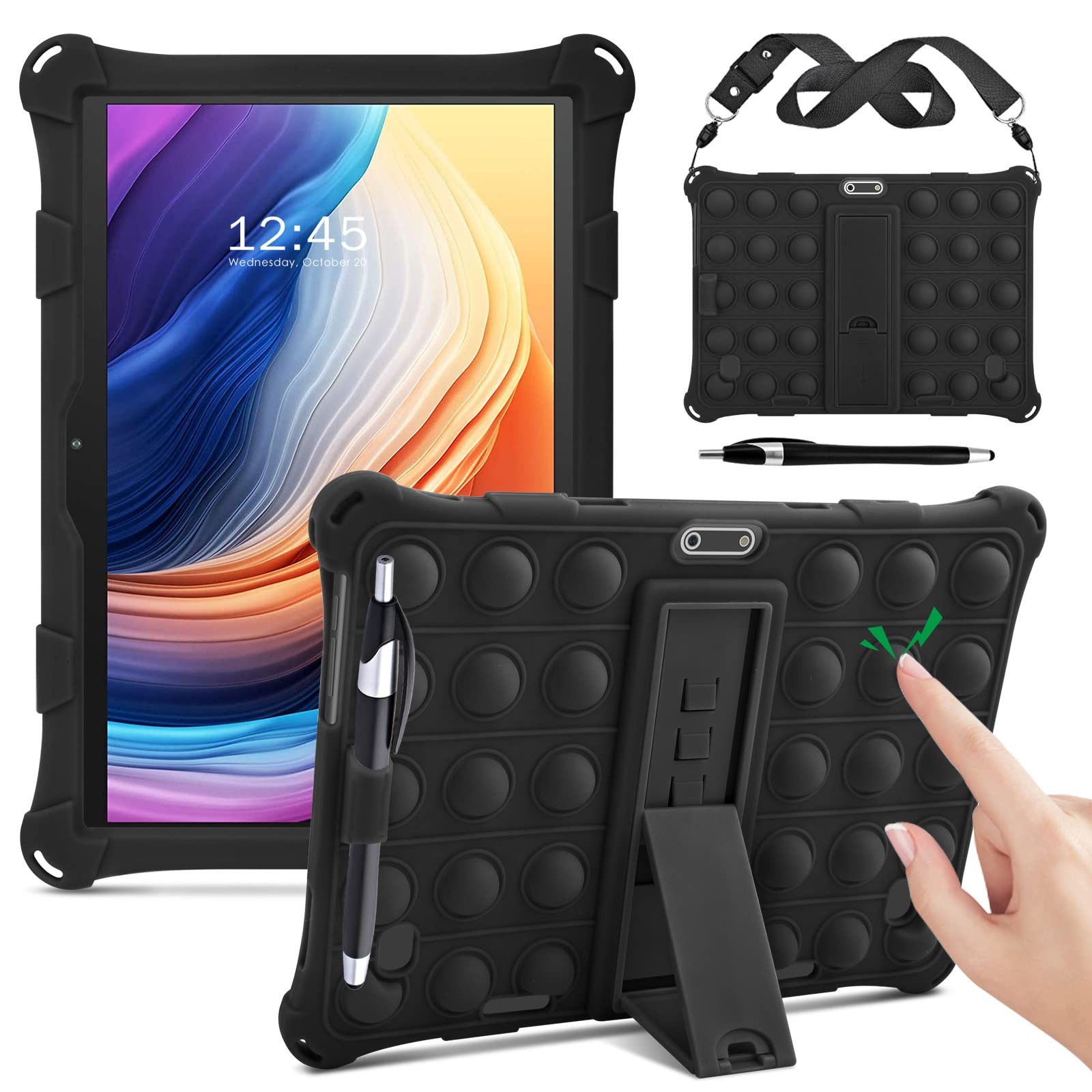 DETUOSI Silicone Case Compatible with Dragon Touch Notepad K10, 10 inch Universa