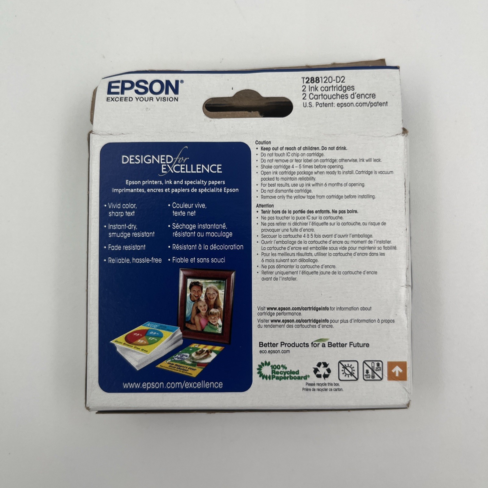NEW! Genuine Epson 288 twin pack Black Ink Cartridge EXP 04/2028 Open Box