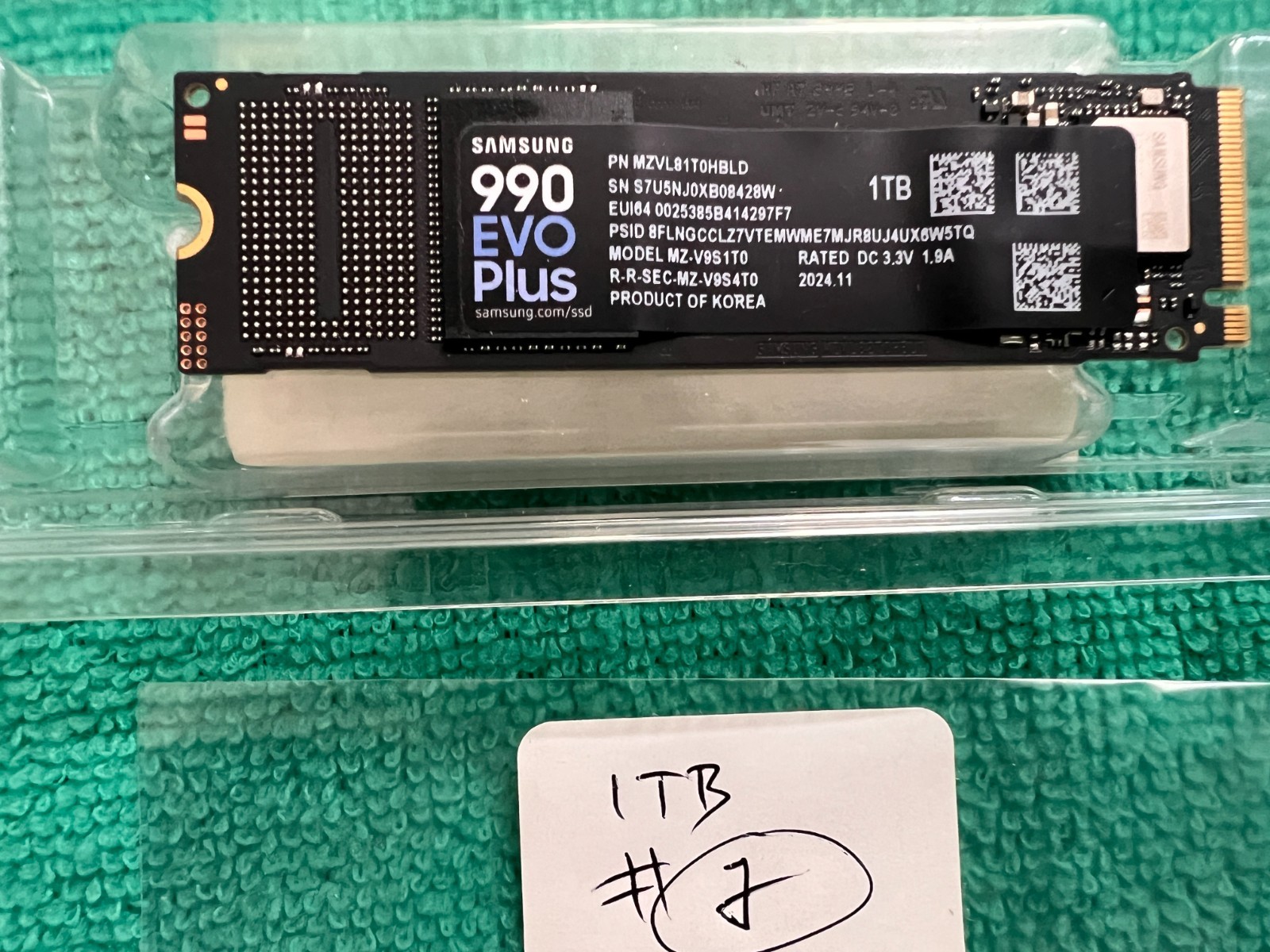 Samsung 990 EVO Plus 1TB M.2 Internal NVMe SSD Black MZ-V9S1T0 ,ORIGINAL