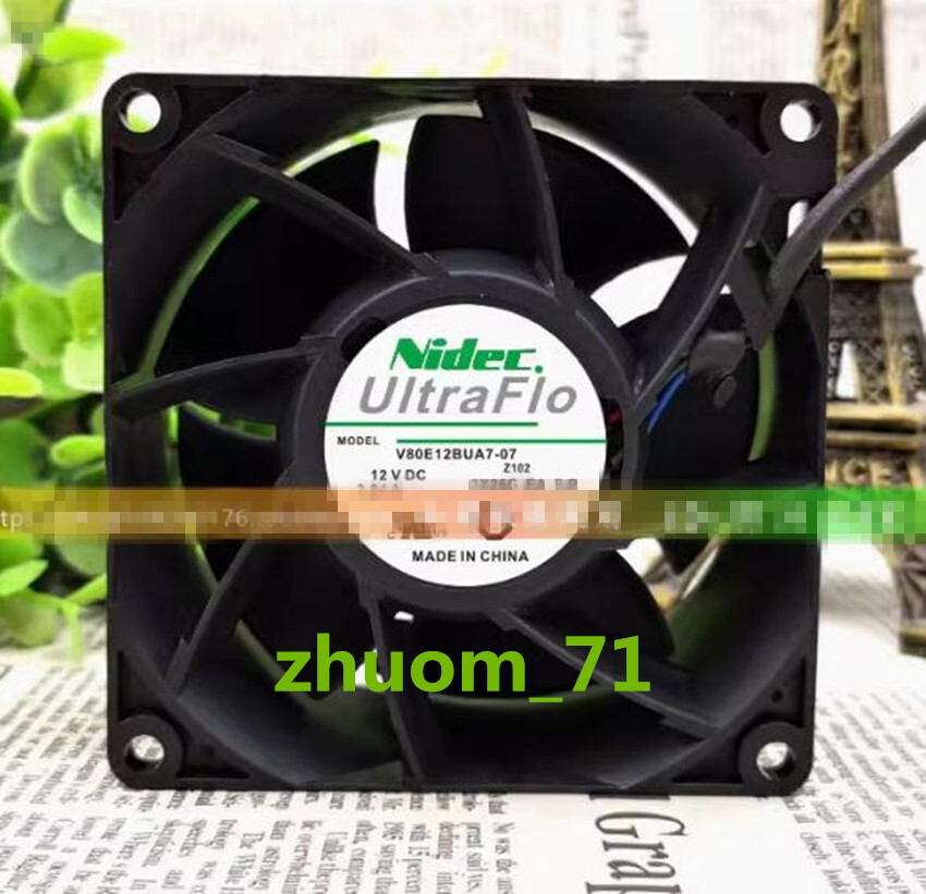 1PC Nidec 8038 12V 2.84A V80E12BUA7-07 8cm High air volume violent fan