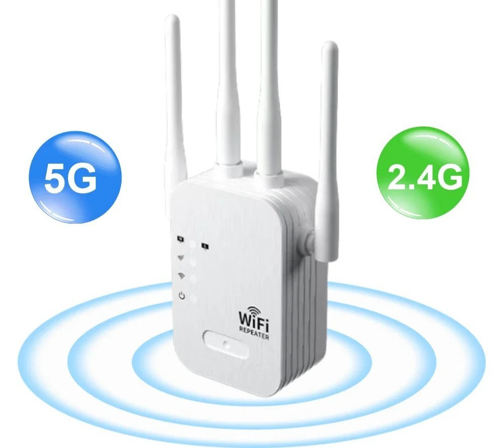 300Mbps WiFi Repeater Booster Dual Band 2.4G 5G Wireless Range Extender