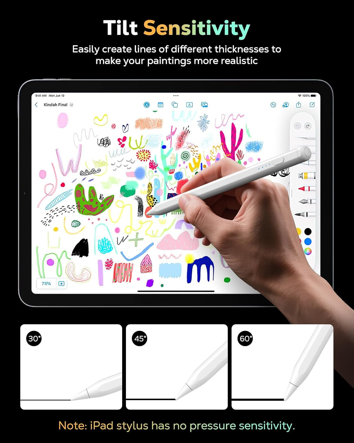 Pencil for Ipad (A16) 11Th 10Th Gen, Stylus Pen for 2018-2025 Apple Ipad 11/1…