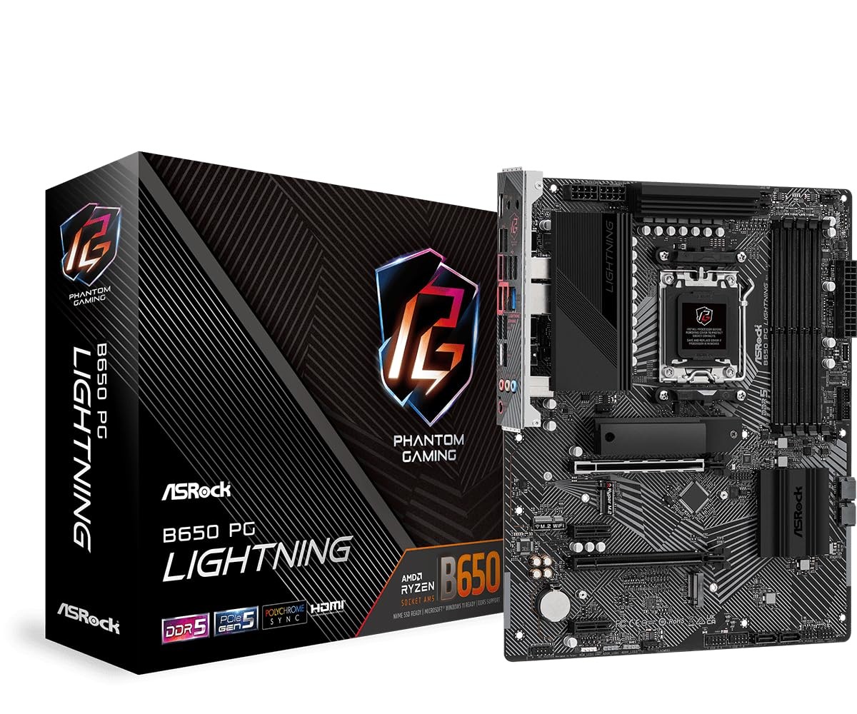 ASRock B650 PG Lightning AMD Ryzen 7000 Series Processors Motherboard