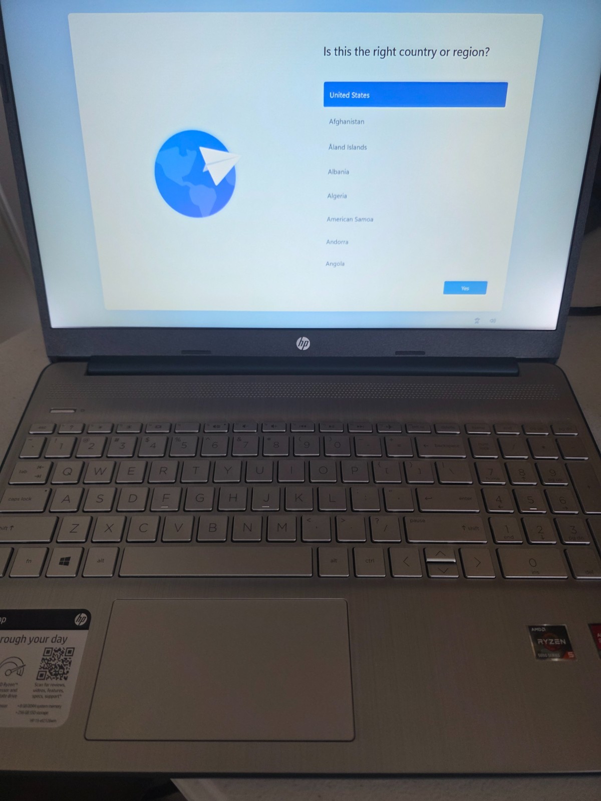 HP 15-ef2126wm 15.6″ Laptop Ryzen 5500U, 8GB RAM, 256GB SSD, Win11 Spruce Blue