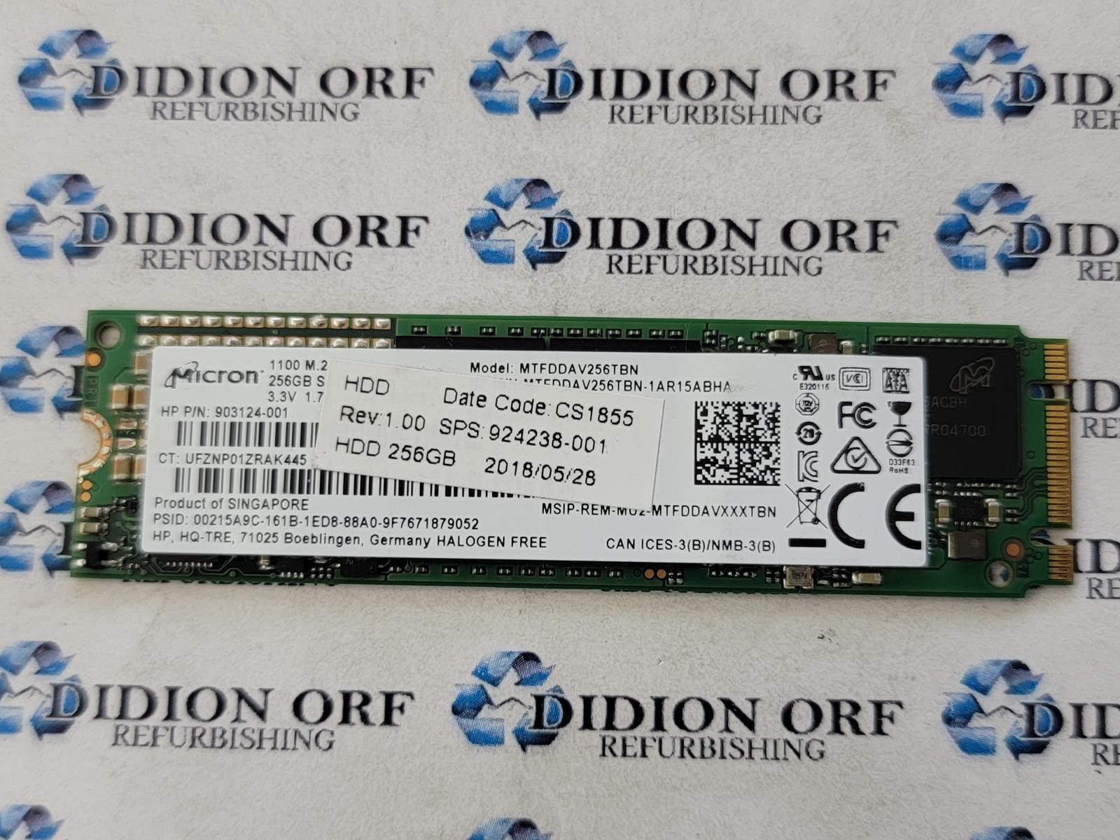 MICRON 1100 256GB M.2 SATA 2280 SSD MTFDDAV256TBN-1AR15ABHA, Grade A, SKU 11617