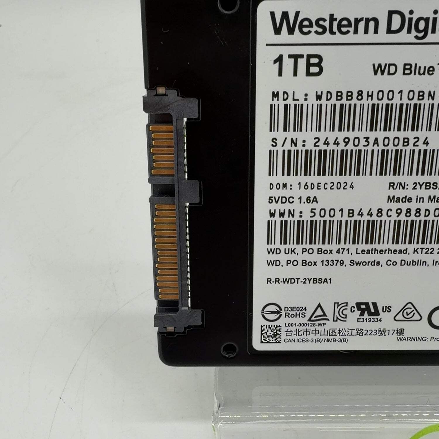 Western Digital WD 2.5″ Blue SA510 1TB SATA III 6Gbps SSD WDBB8H0010BNC